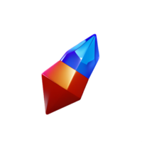 crystal 3d rendering icon illustration png