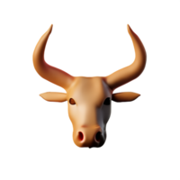 stier 3d renderen icoon illustratie png