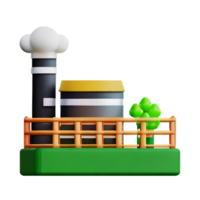 farm 3d rendering icon illustration png