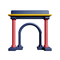 arch 3d rendering icon illustration png