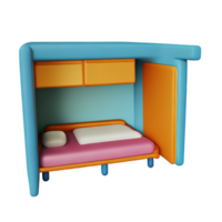 quarto 3d Renderização ícone ilustração png