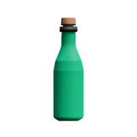 fles 3d renderen icoon illustratie png