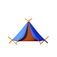 campeggio 3d interpretazione icona illustrazione png