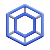 hexagon 3d rendering icon illustration png