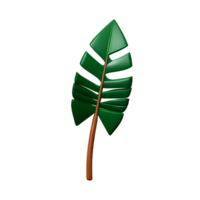 palm leaf 3d rendering icon illustration png