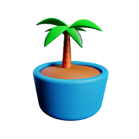tropical 3d rendering icon illustration png