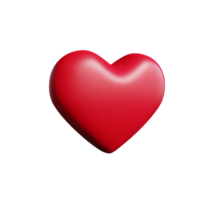 heart line 3d rendering icon illustration png