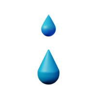 l'eau laissez tomber 3d le rendu icône illustration png