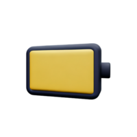 battery 3d rendering icon illustration png