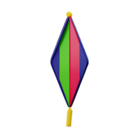 kite 3d rendering icon illustration png