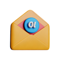 mail 3d rendering icon illustration png