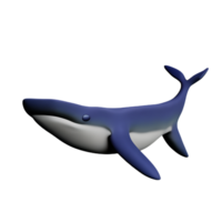 ballena 3d representación icono ilustración png