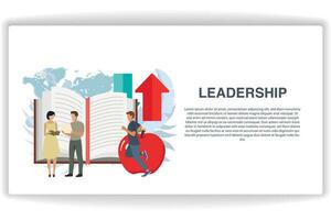 A man is running. website page Leadership. Modern flat design concept of web page design for website and mobile website vector