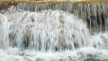 Close-up of the beautiful Erawan waterfall video