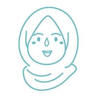 hijab mujer Moda logo ilustración vector