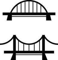 Illustration of a simple bridge with line style vector