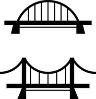 Illustration of a simple bridge with line style vector