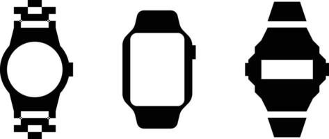 negro reloj vector