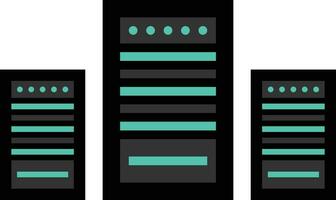 Illustration of a computer server with black, blue, gray colors vector