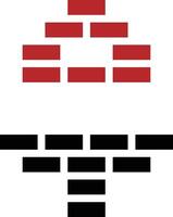 Brick logo template that forms the letters A and T vector