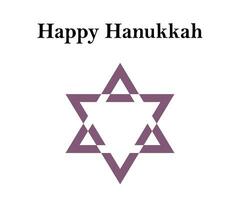 Happy Hanukkah star of david mauve color of religious celebration vector