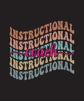 instructional coach typography text design vector