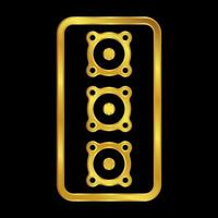 gold colored column speaker icon vector