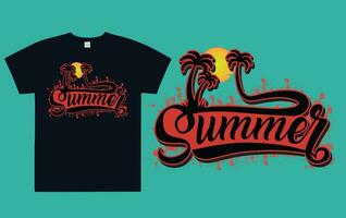 gratis verano camiseta diseño y vector archivo