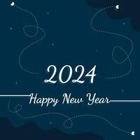 2024 number for Happy New Year vector