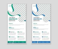 Medical Roll-Up Or Dl Flyer Design Template For Your Business vector