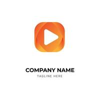 modern studio or play icon logo design for corporate company vector