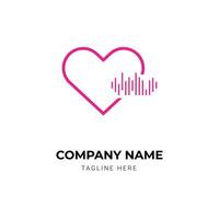 music beats dj company logo design template vector