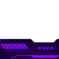 transparent futuristic gaming purple border background png