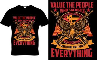 veterano Estados Unidos vector camiseta diseño