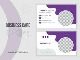 Corporate Business Card Template - Both Side Design vector