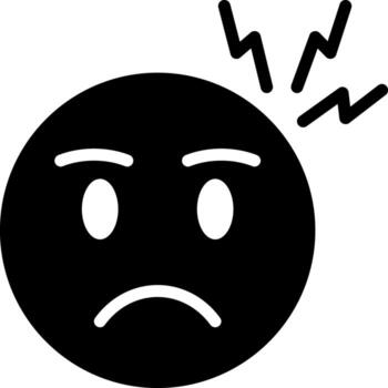 solid icon for worry vector