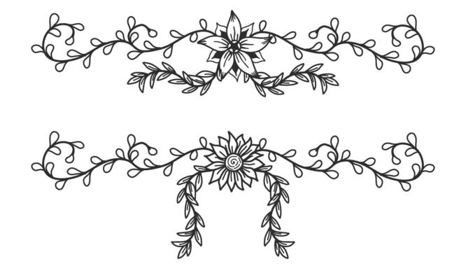 Flower Line Border Vector Art, Icons, and Graphics for Free Download