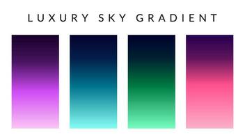 sky gradient color pallete. Sky gradient color. vector