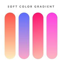 Soft Gradient Color. soft color palette. pastel colors. vector