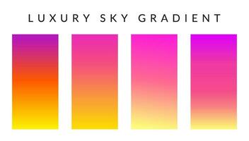 sky gradient color pallete. Sky gradient color. vector