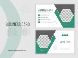 Corporate Business Card Template - Both Side Design vector