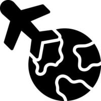 solid icon for abroad vector