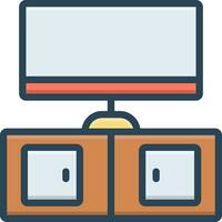 color icon for stands vector