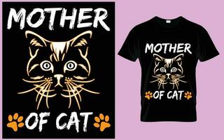 impresión gato vector t camisa diseño