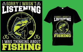 impresión pescar vector t camisa diseño