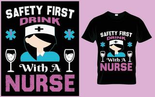 Print Nursing Vector T Shirt Design