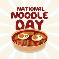 national noodle day design template good for celebration usage. noodle design template. noodle vector design. vector eps 10.