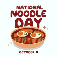 national noodle day design template good for celebration usage. noodle design template. noodle vector design. vector eps 10.