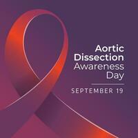 Aortic Dissection Awareness Day design template good for celebration usage. ribbon vector design. flat design. eps 10.