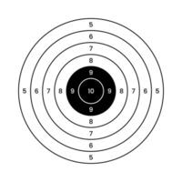 Shooting range paper targets. vector